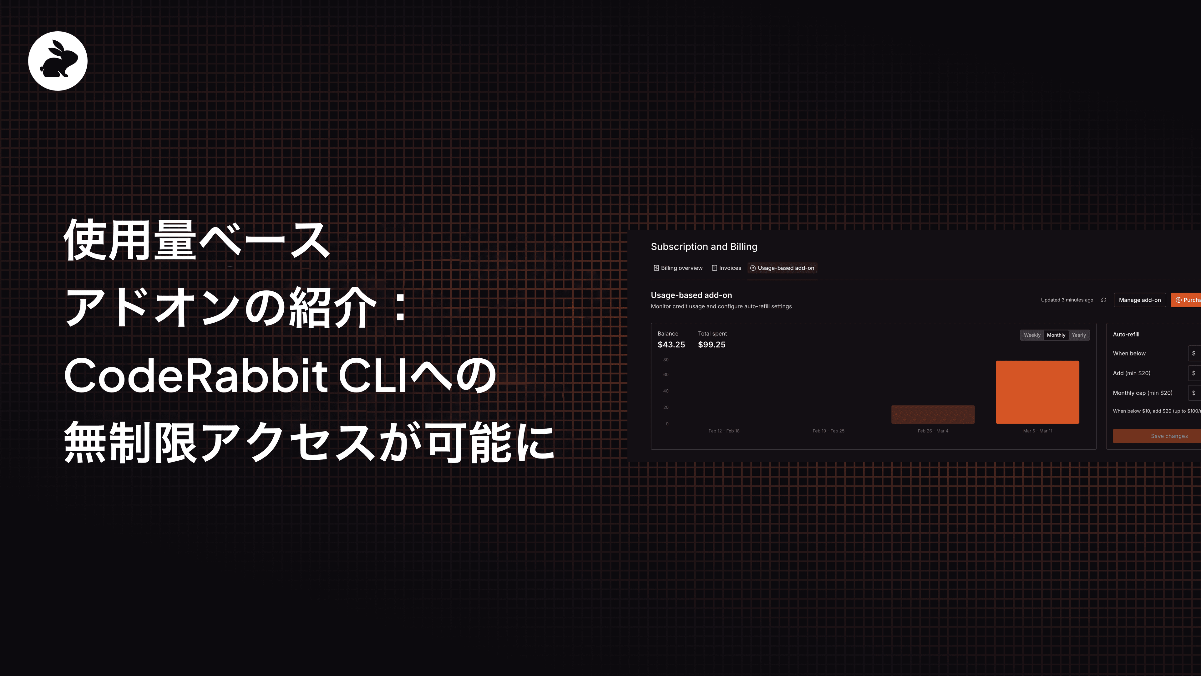 使用量ベースアドオンの紹介:CodeRabbit CLIへの無制限アクセスが可能に
