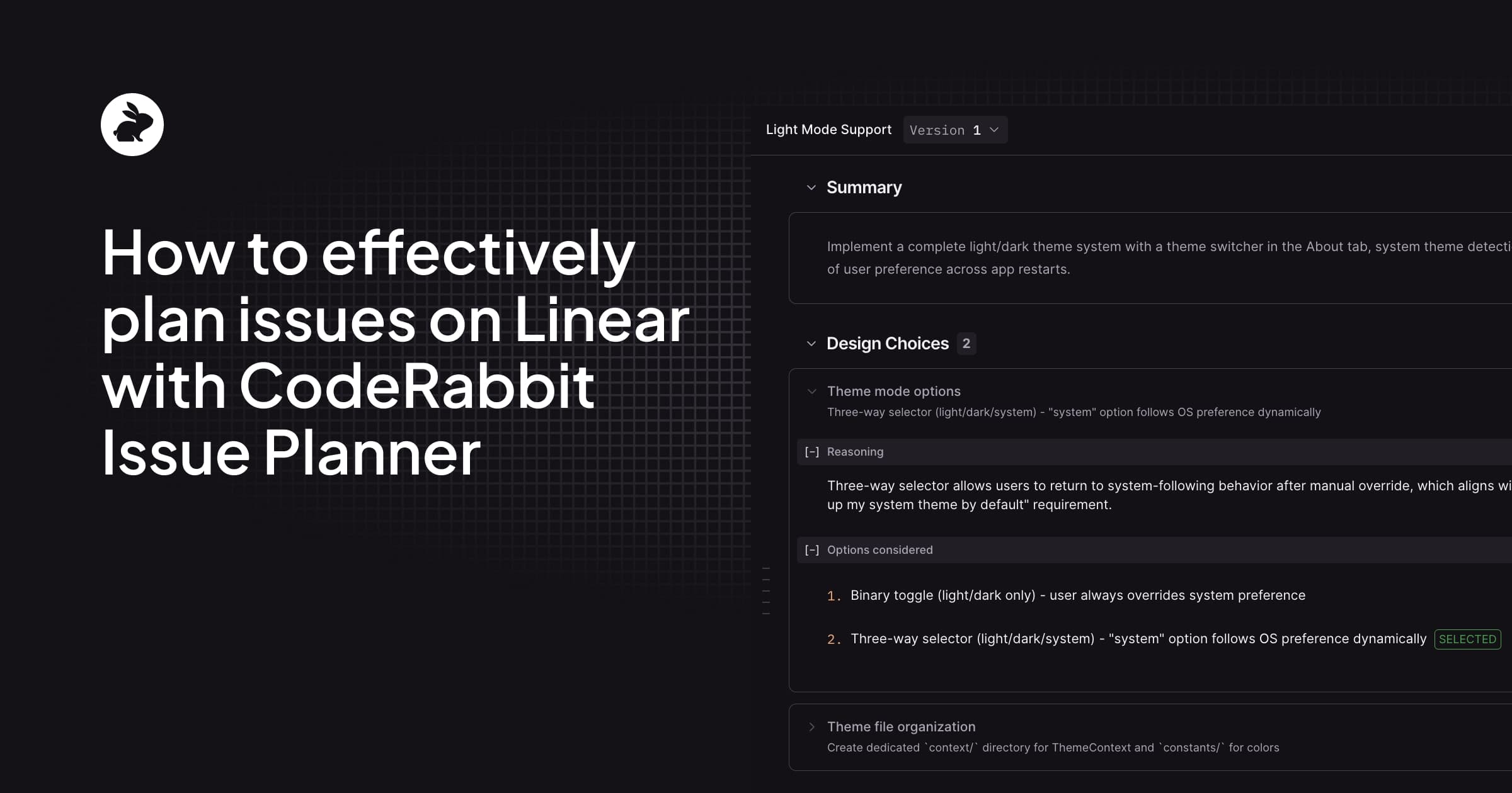 How to effectively plan issues on Linear using CodeRabbit Issue Planner