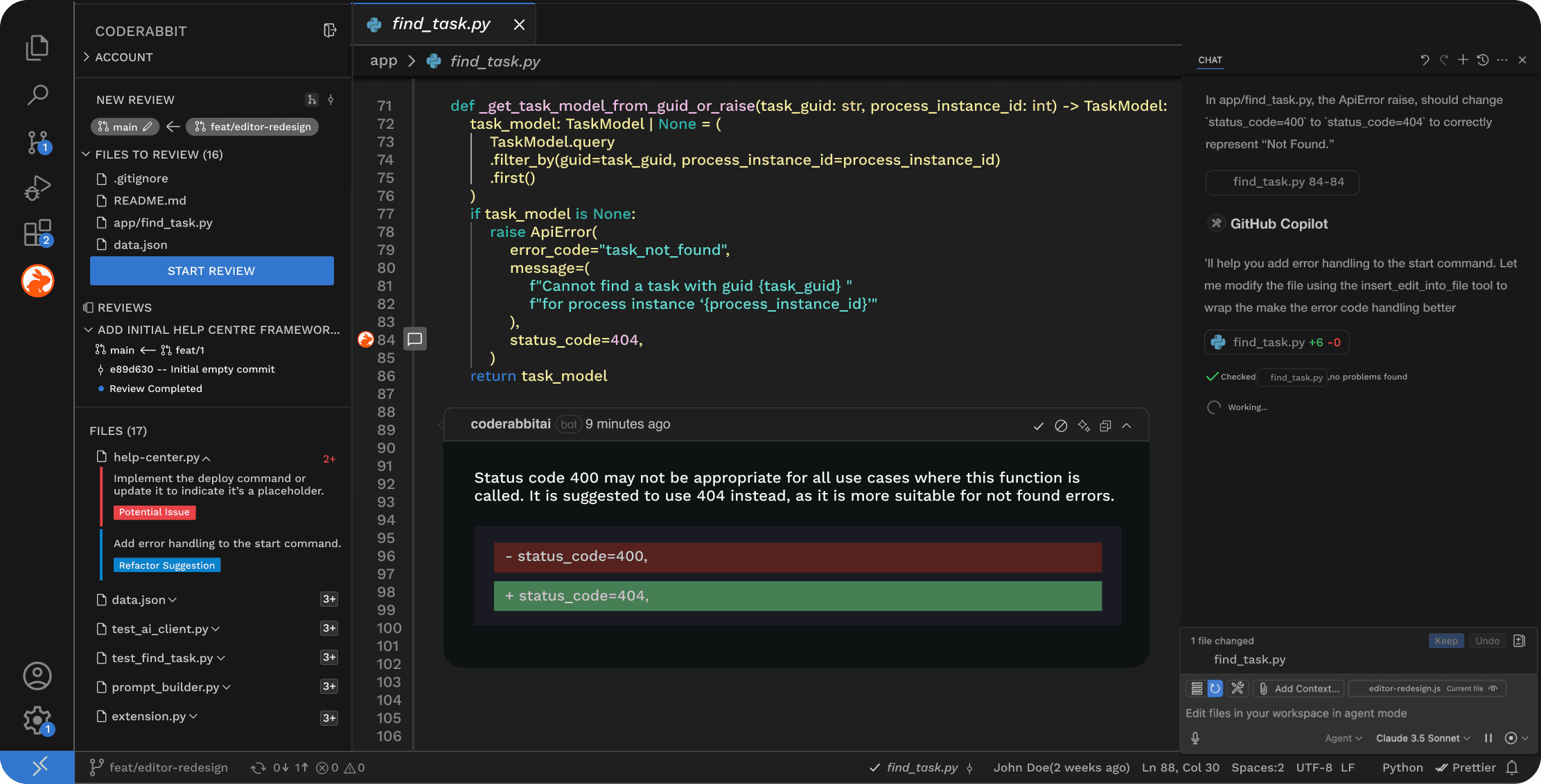 How we built our AI code review agent for IDEs