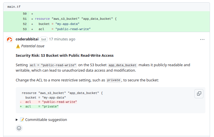How CodeRabbit Detects Secrets and Misconfigurations in IaC workflow?