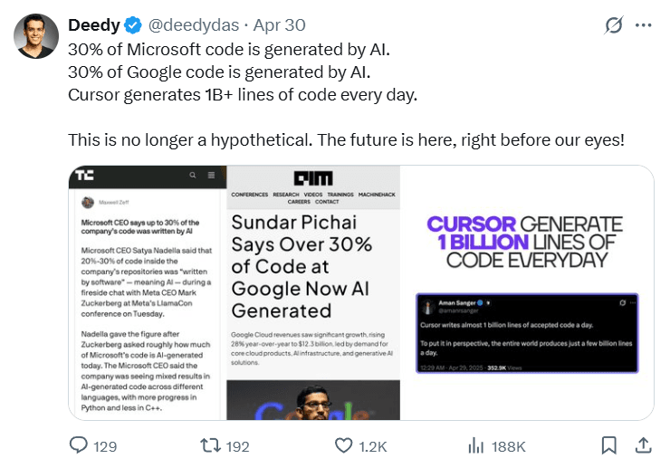 What percentage of your code should be AI-generated?